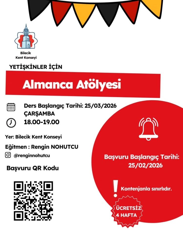 Bilecik Kent Konseyi’nde Yetişkinler İçin Ücretsiz Almanca Atölyesi 11111