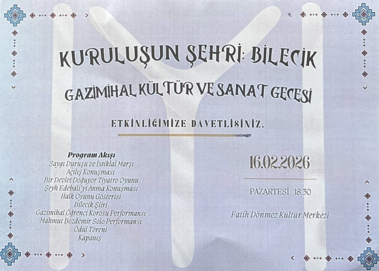 “Kuruluşun Şehri̇ Bi̇leci̇k” Temali Kültür Ve Sanat Gecesi̇ 10660