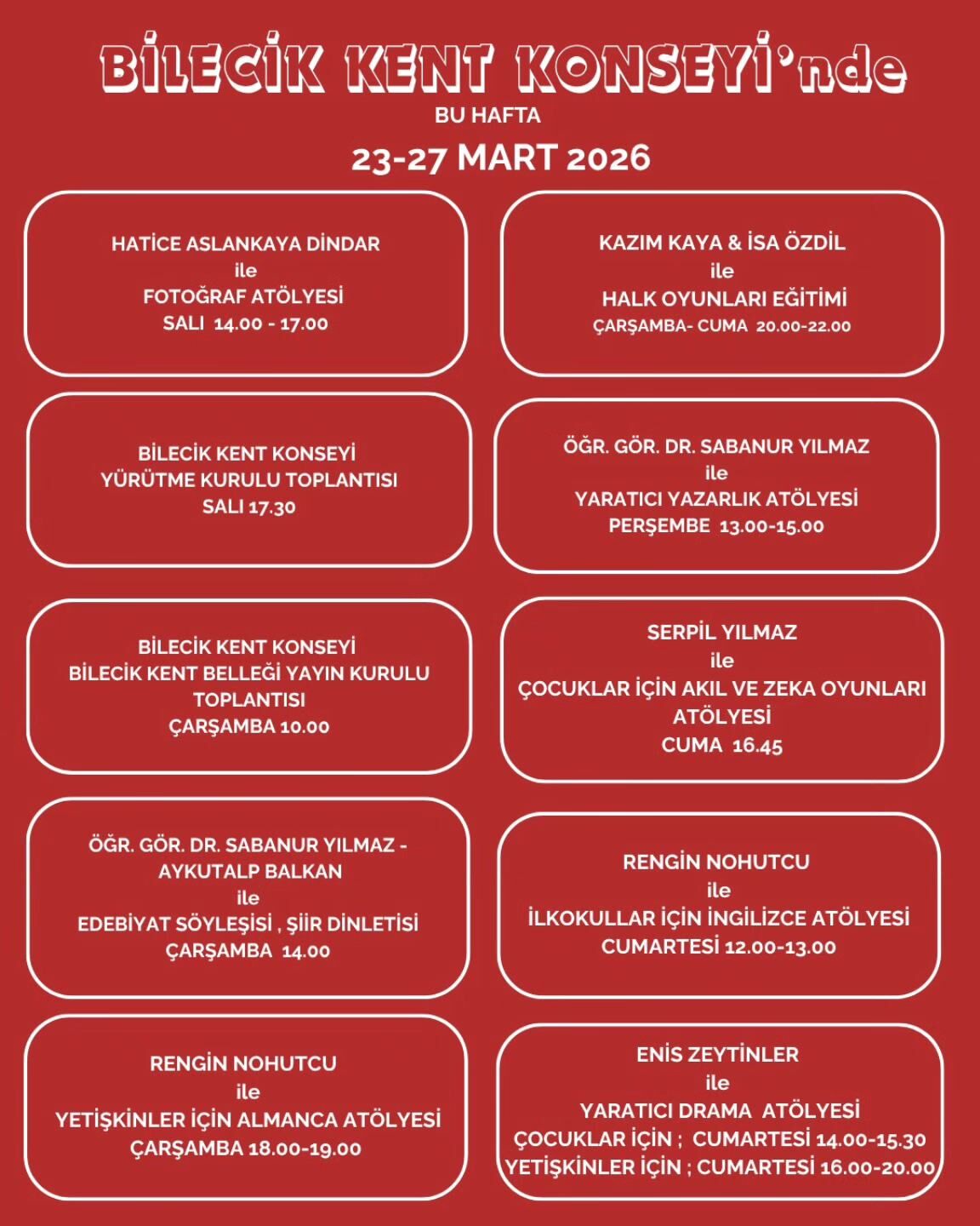 Bilecik Kent Konseyi’nde Renkli Etkinlik Haftası 12051