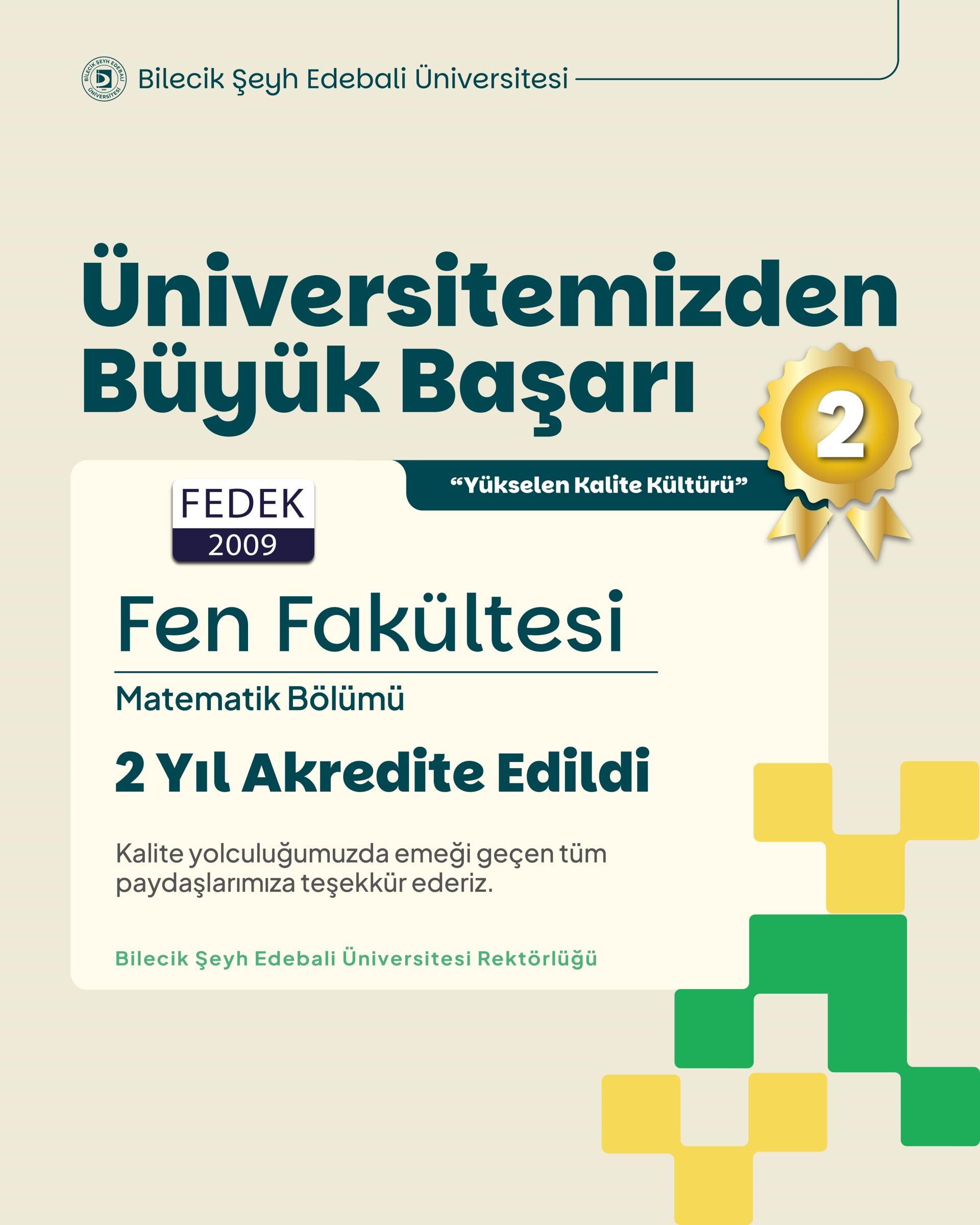 Bşeü’de Bir İlk 3 Bölüm Akredite Oldu 11802