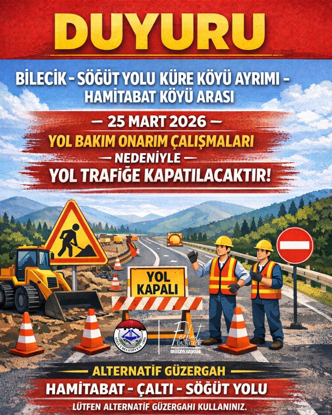 Dikkat Güzergah Trafiğe Kapatıldı 12125
