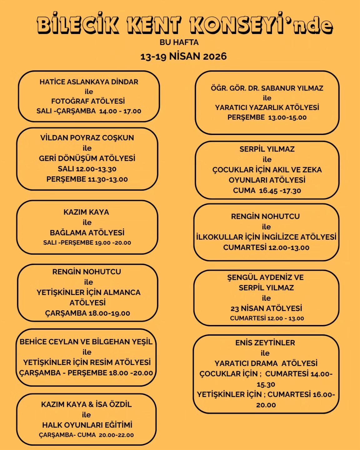Bilecik Kent Konseyi’nde Haftalık Atölye Şöleni 12991