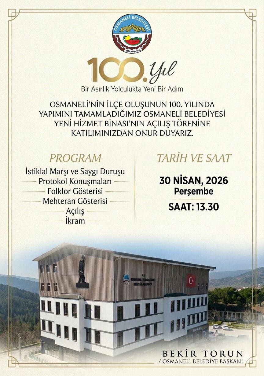 Osmaneli̇’de 100. Yila Yakişir Açiliş 13570
