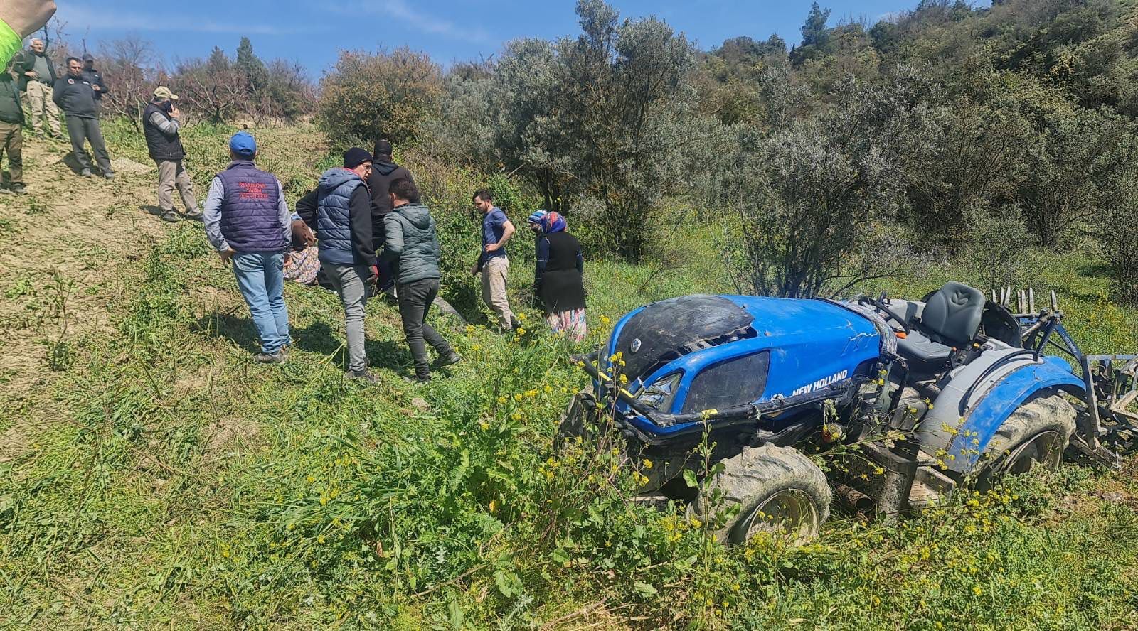 Traktör Takla Attı 1 Yaralı 13294