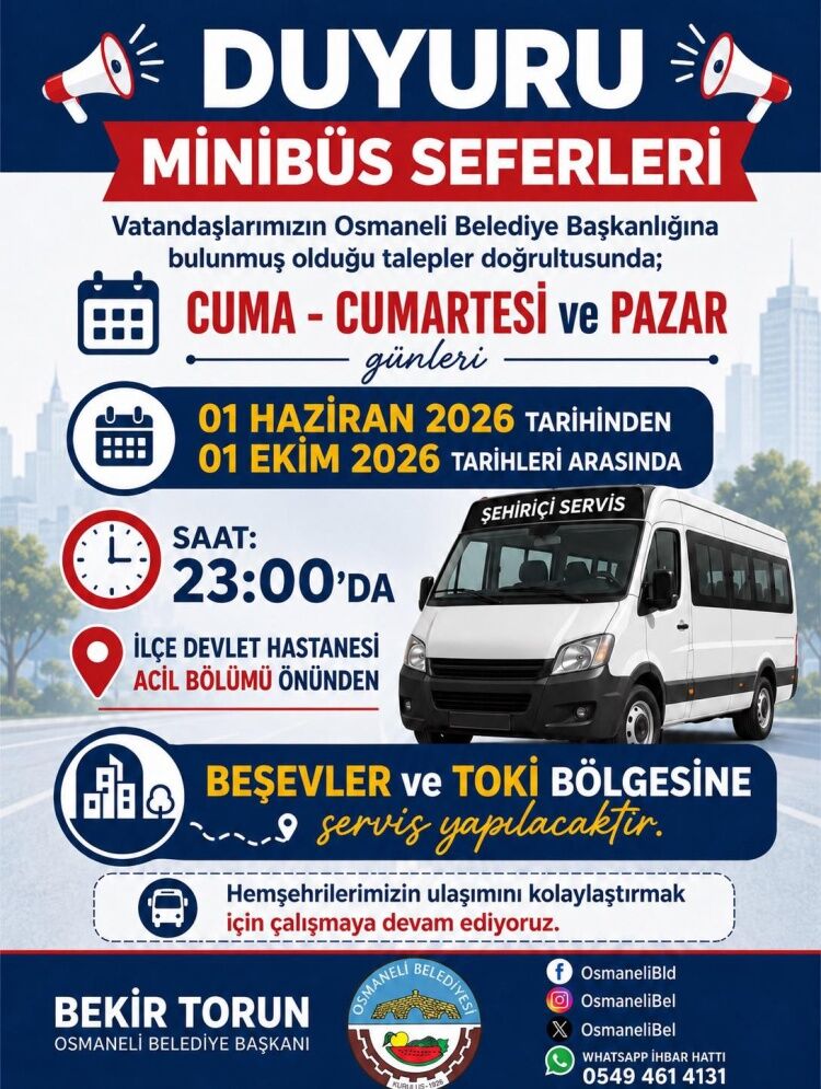 Osmaneli’de Gece Ulaşımına Yeni Düzenleme 14872