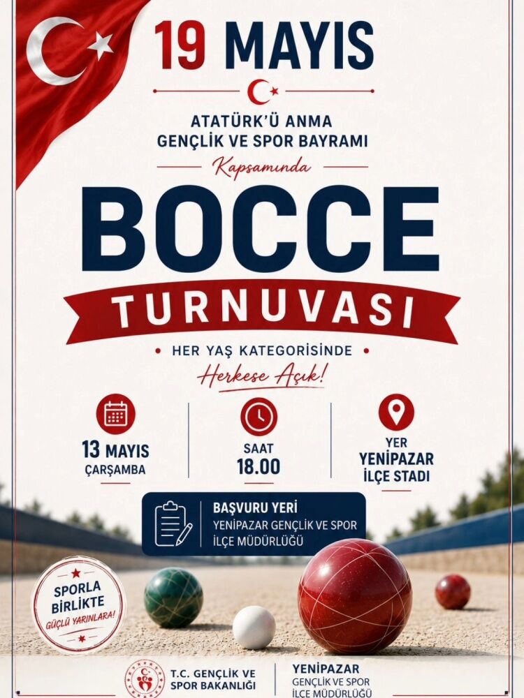 Yenipazar’da 19 Mayıs Coşkusu Bocce Turnuvasıyla Yaşanacak 13935