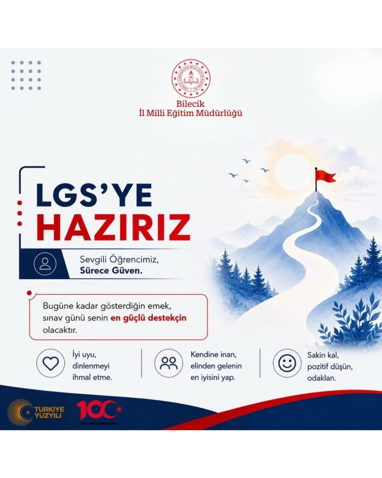Bilecik İl Millî Eğitim Müdürlüğü’nden Lgs Öğrencilerine Motivasyon Mesajı 15583