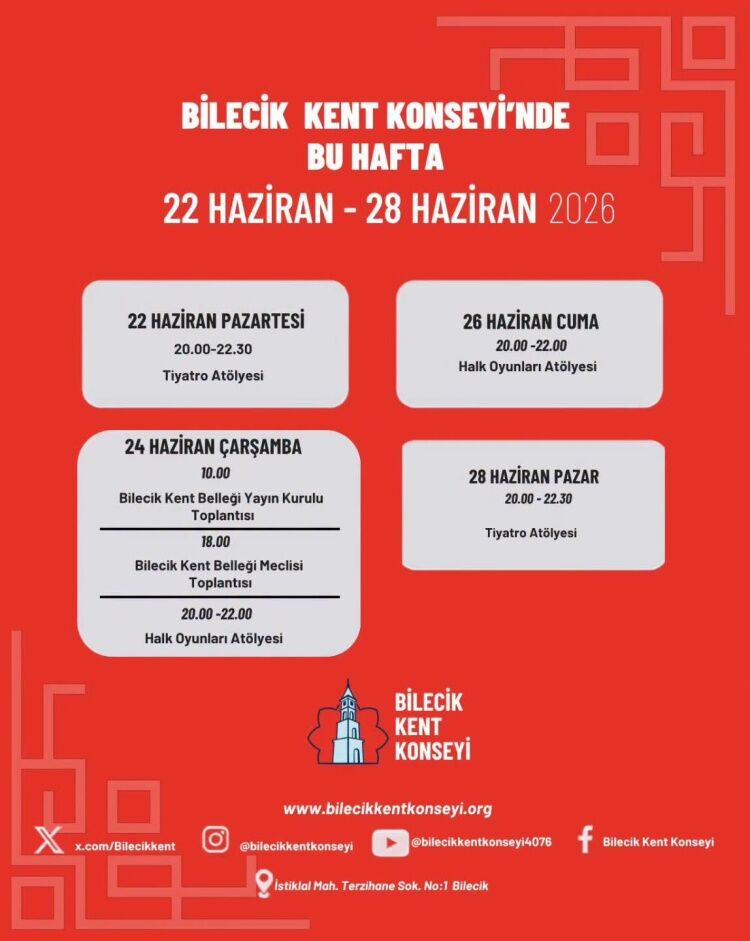 Bilecik Kent Konseyi’nden Haftalık Kültür Ve Sanat Programı 16279