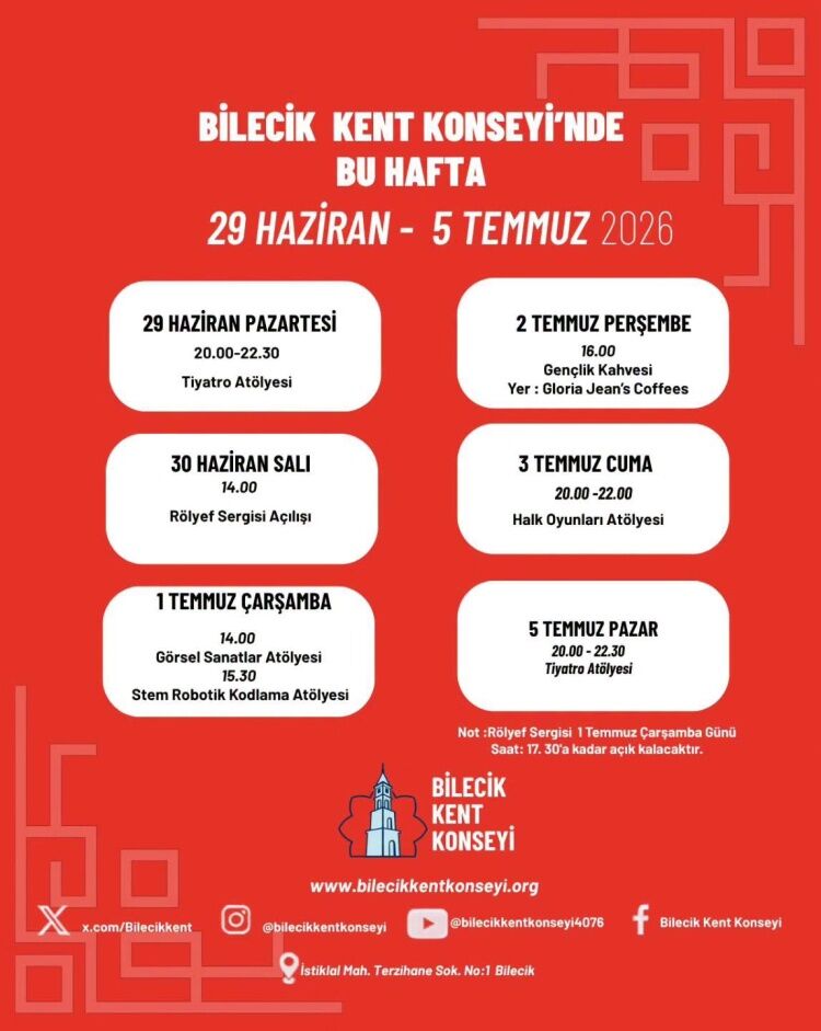 Bilecik Kent Konseyi’nden Kültür Ve Sanat Dolu Hafta Programı 16601