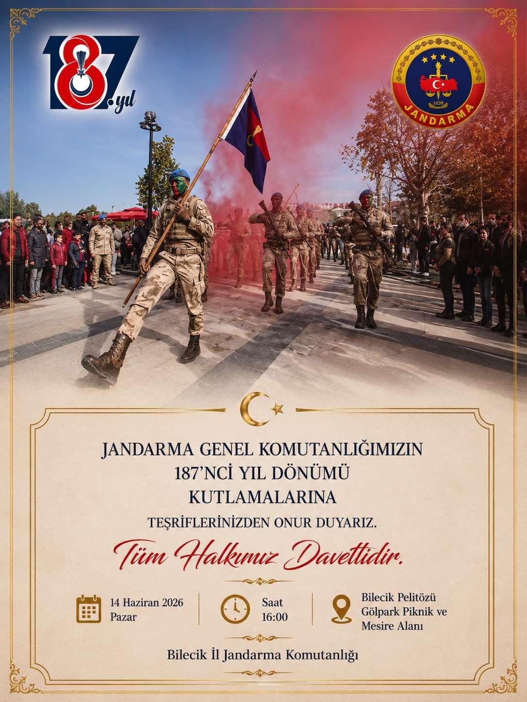 Bilecik’te Jandarmanın 187. Yılı Etkinliklerle Kutlanacak 15694
