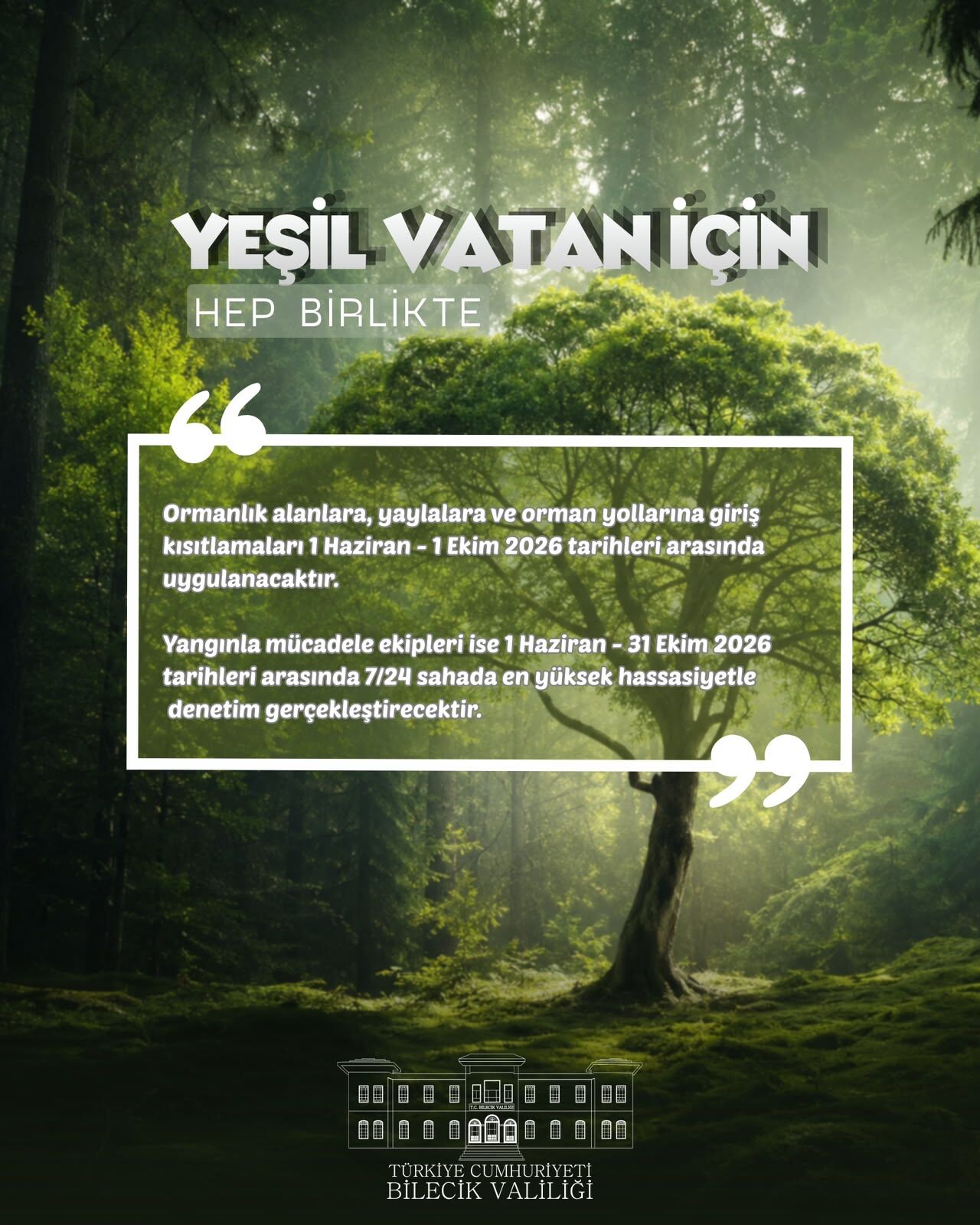 Bilecik’te Orman Yangınlarına Karşı Sıkı Tedbirler 15717