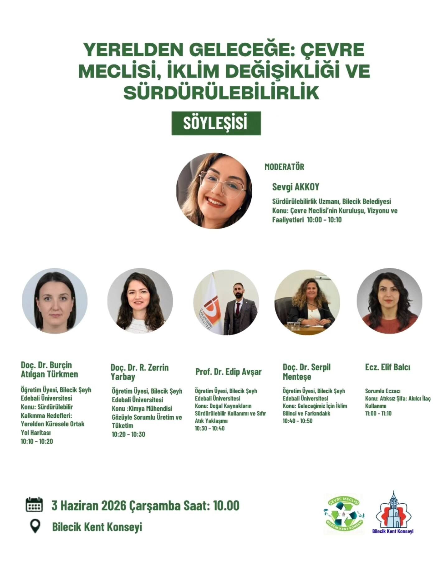 Bilecik’te “Yerelden Geleceğe” Çevre Ve İklim Söyleşisi Düzenlenecek 15088