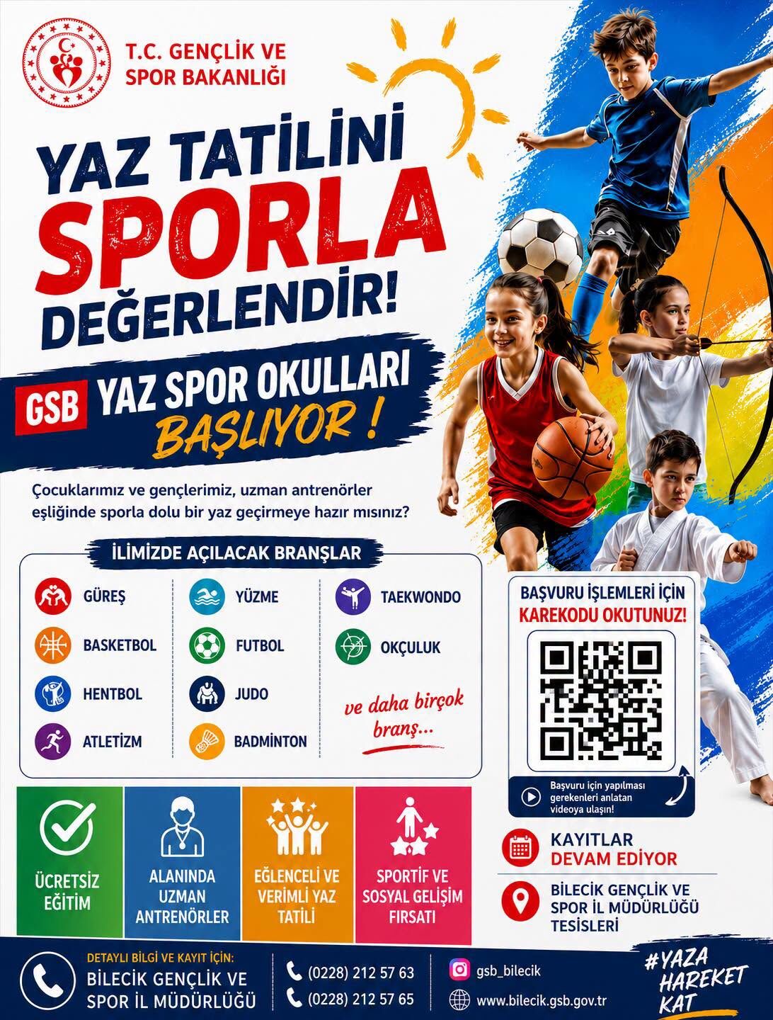 Gsb Yaz Spor Okulları Bilecik’te Başlıyor 16159
