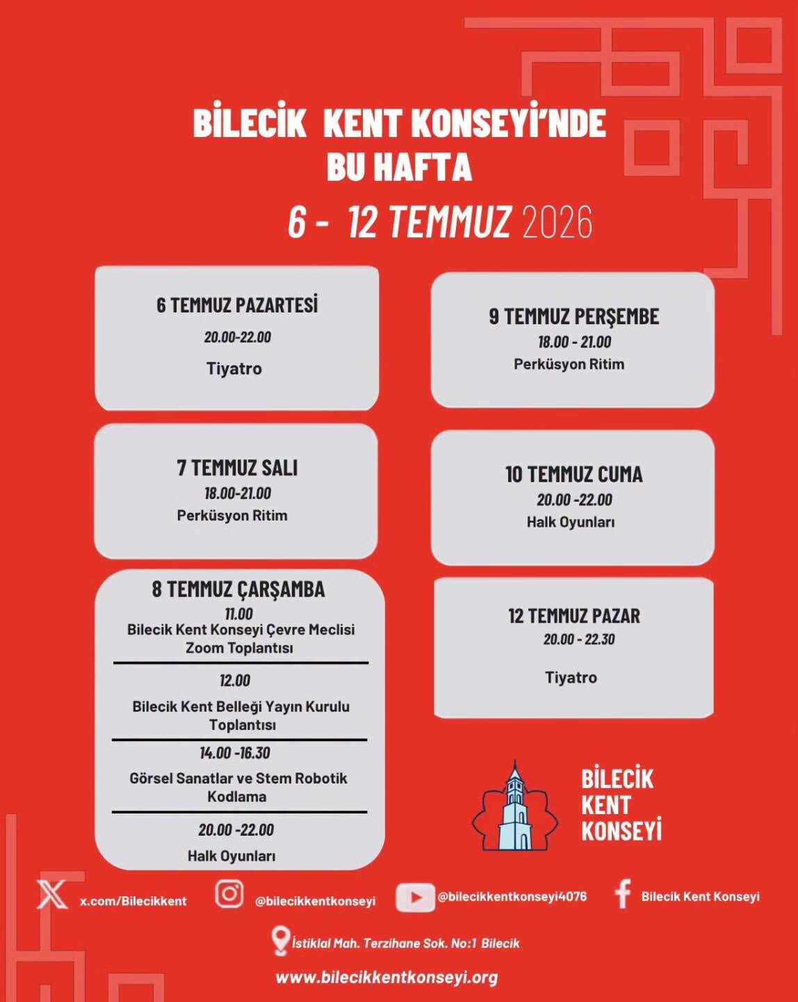 Bilecik Kent Konseyi’nde Yeni Hafta Dolu Dolu Geçecek 16925