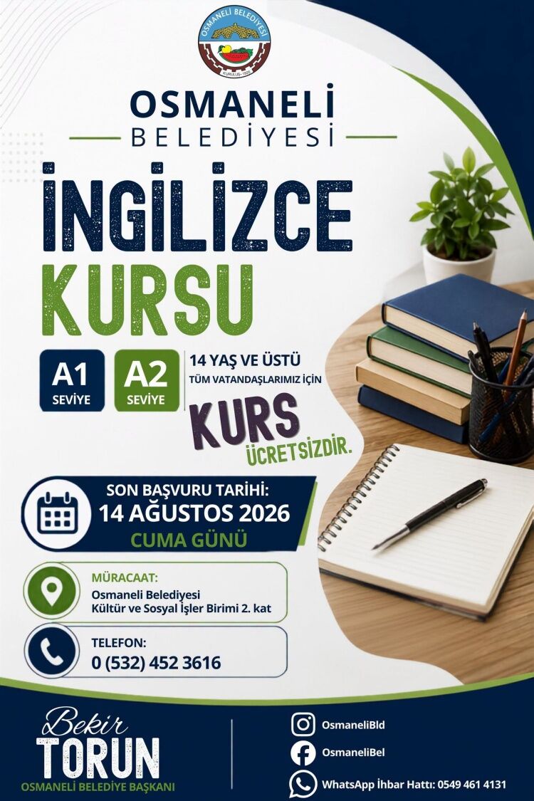 Gençlere Ve Vatandaşlara Ücretsiz İngilizce Kursu Fırsatı 17482