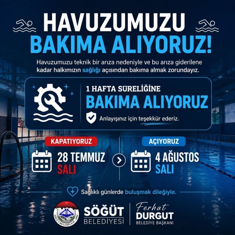 Söğütte Yüzme Havuzu Bir Hafta Kapalı 17435