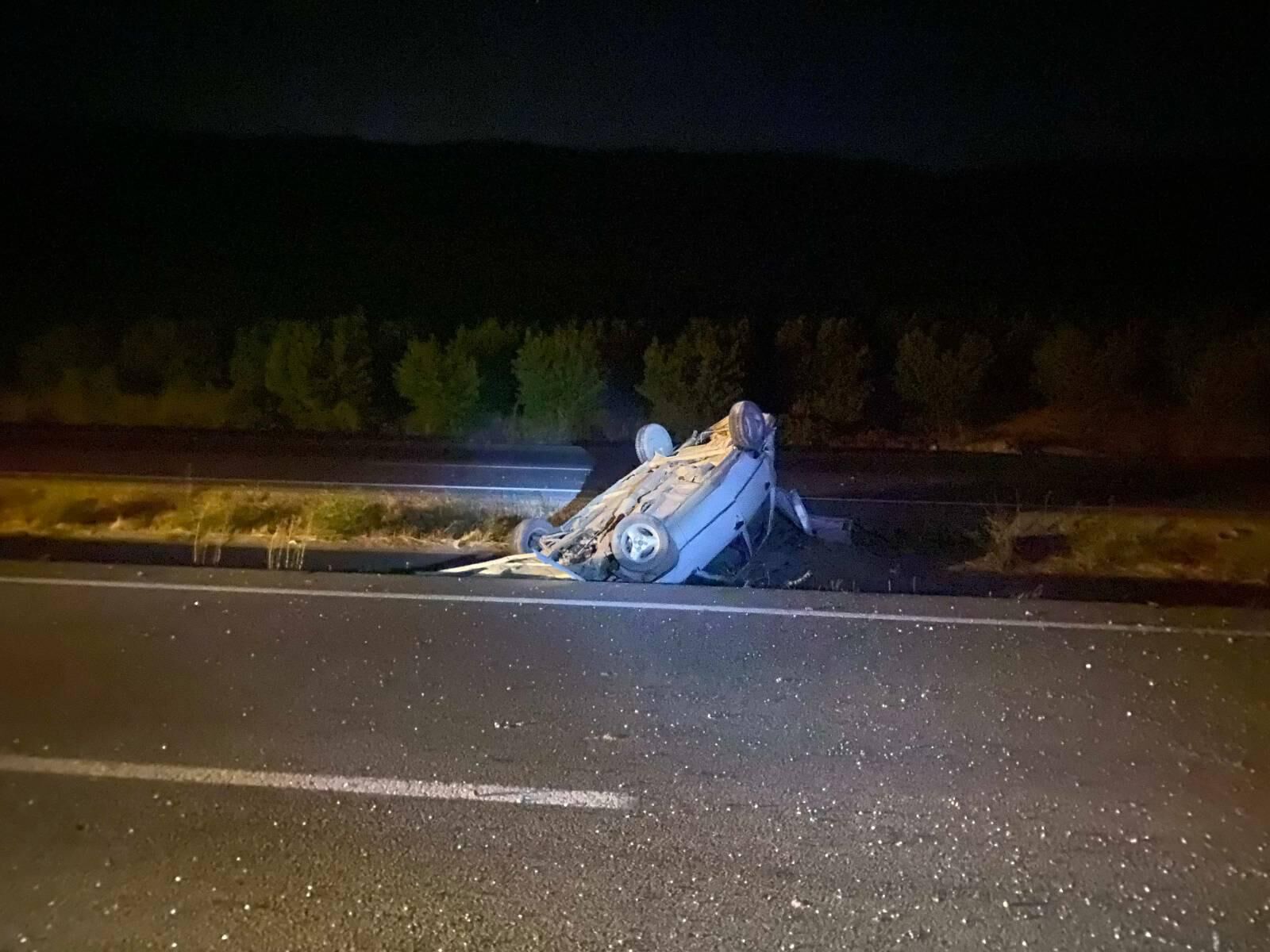 Bilecik’te Alkollü Sürücü Takla Attı 1 Yaralı 18317