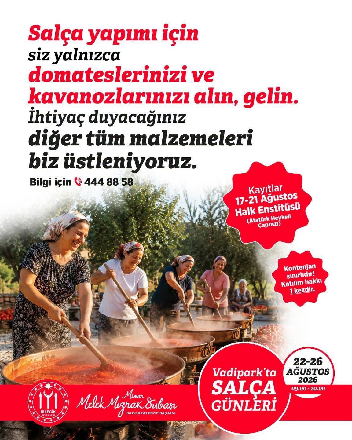 Bilecik’te Salça Günleri Başlıyor 18029