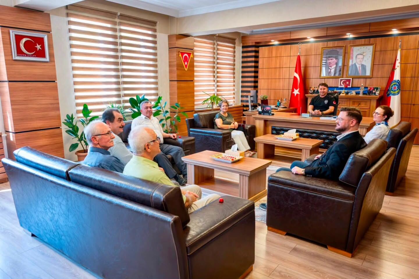 Kent Konseyinden Emniyet Müdürü Çağlar’a Ziyaret 18408