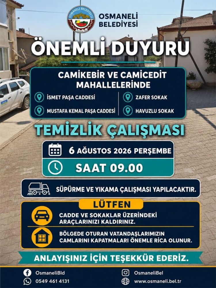 Osmanelinde Cadde Ve Sokaklarda Temizlik Seferberliği 17709