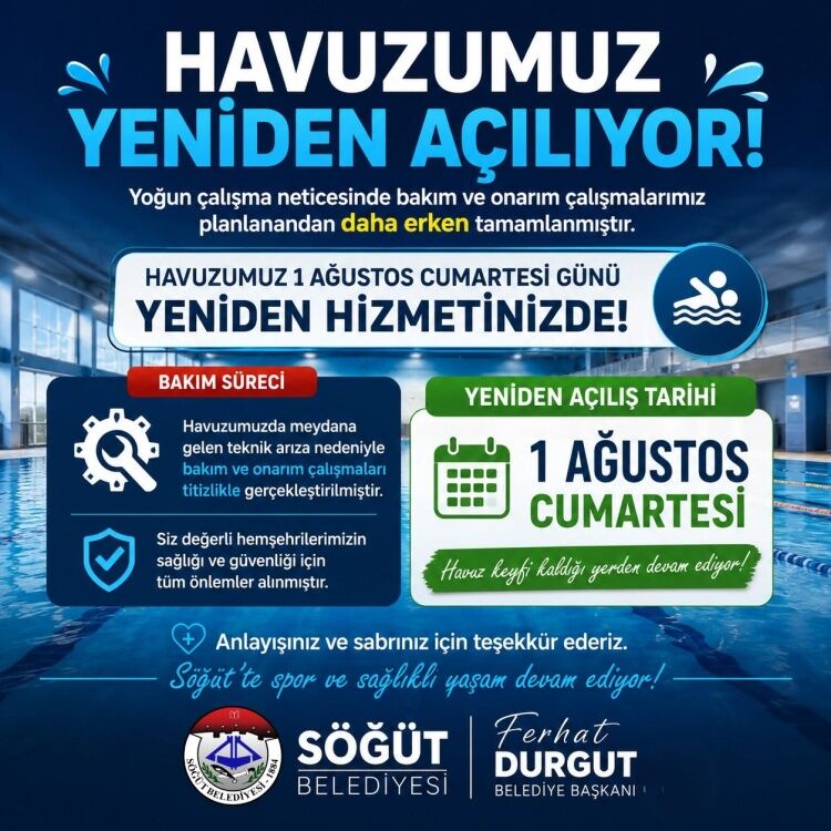 Söğüt Belediyesi Yüzme Havuzu Yeniden Hizmete Açıldı 17599