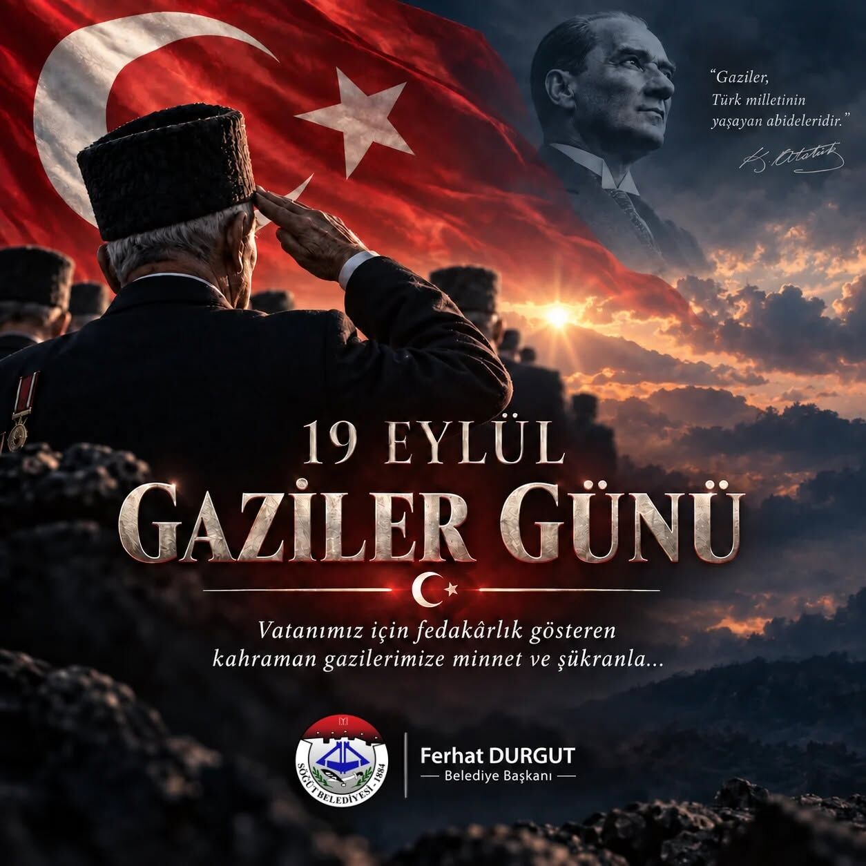 Başkan Durgut’tan Gaziler Günü Mesajı “Kahraman Gazilerimizi Minnetle Anıyoruz” 19425