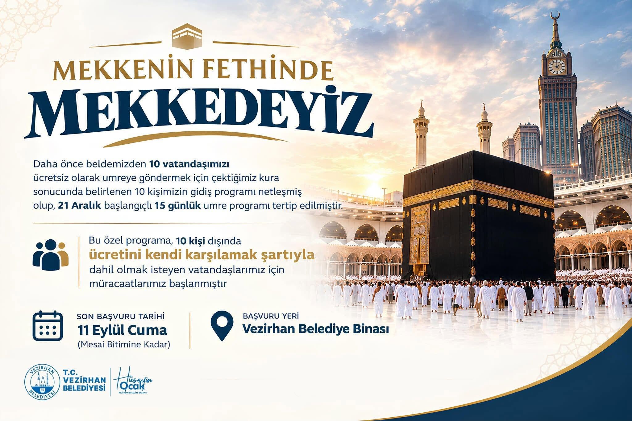 Belediyeden 10 Kişiye Ücretsiz Umre Müjdesi 18968