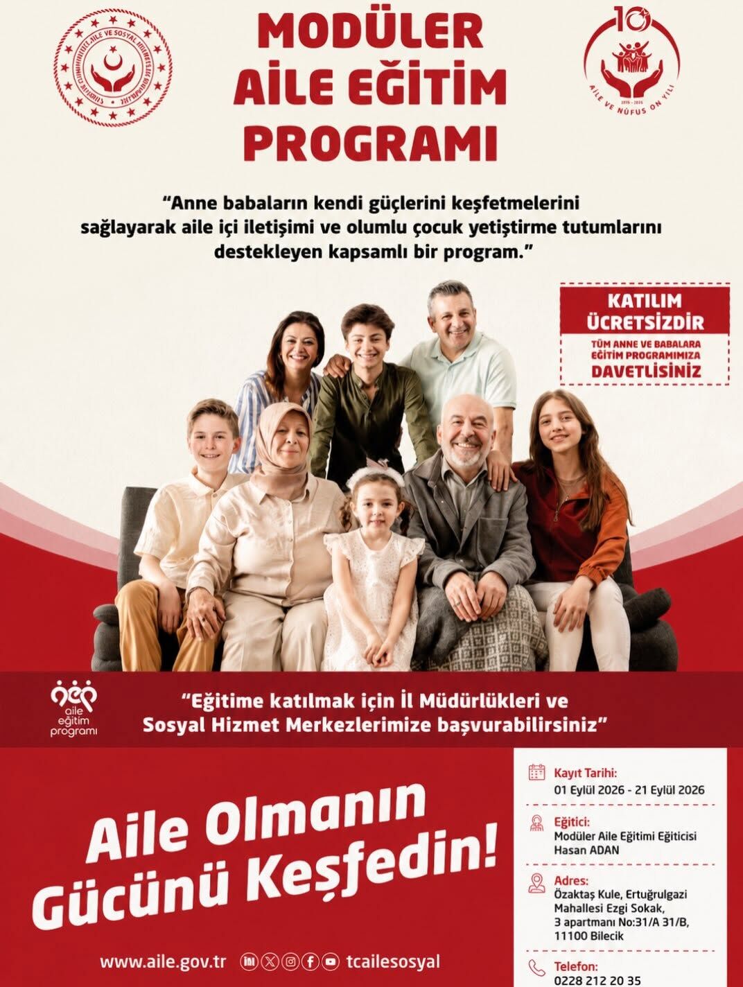 Bilecik’te Ailelere Yönelik Eğitim Çalışmaları Sürüyor 18767