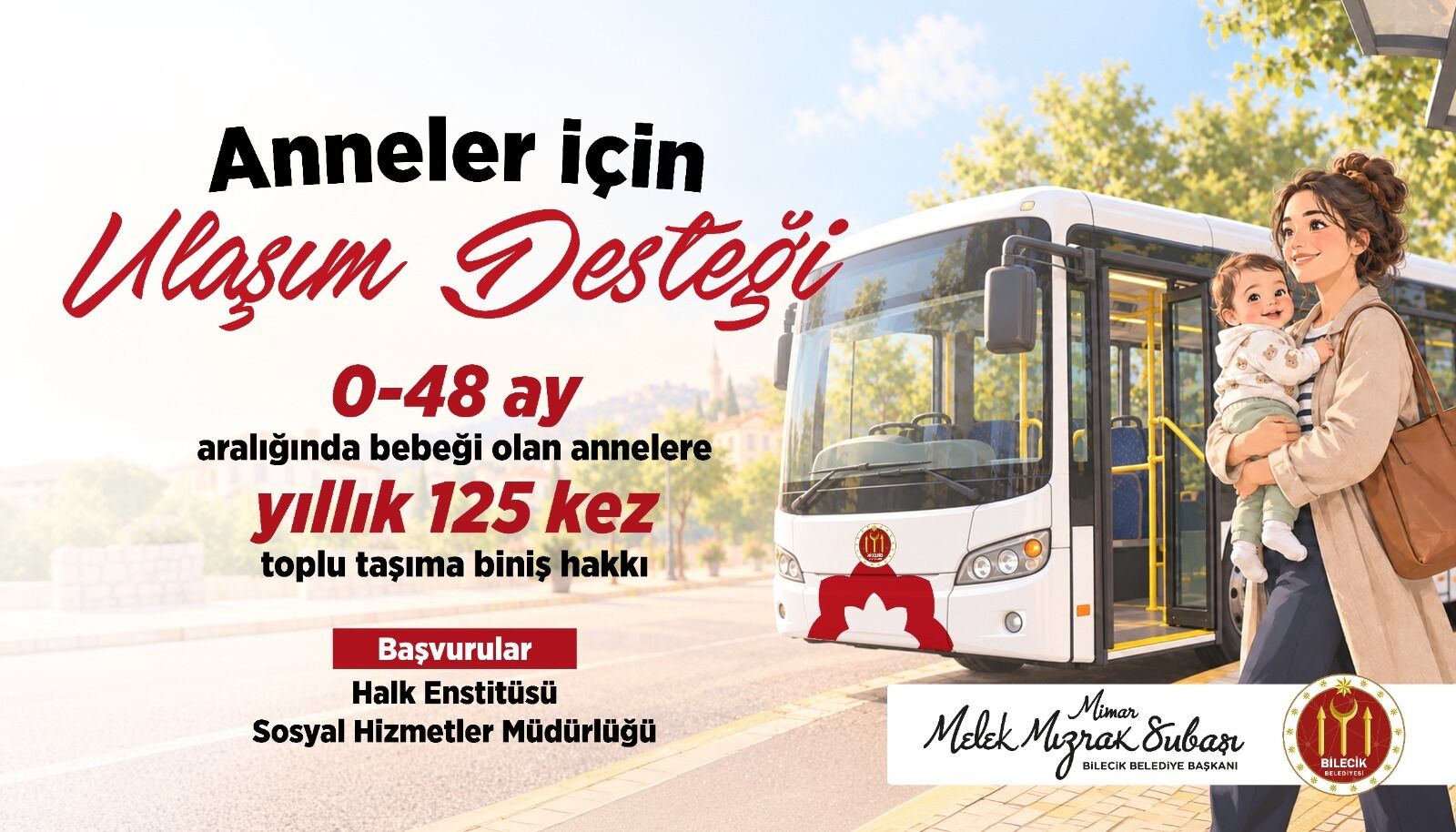 Bilecikte Annelere Ve Öğrencilere Ulaşım Desteği 19750