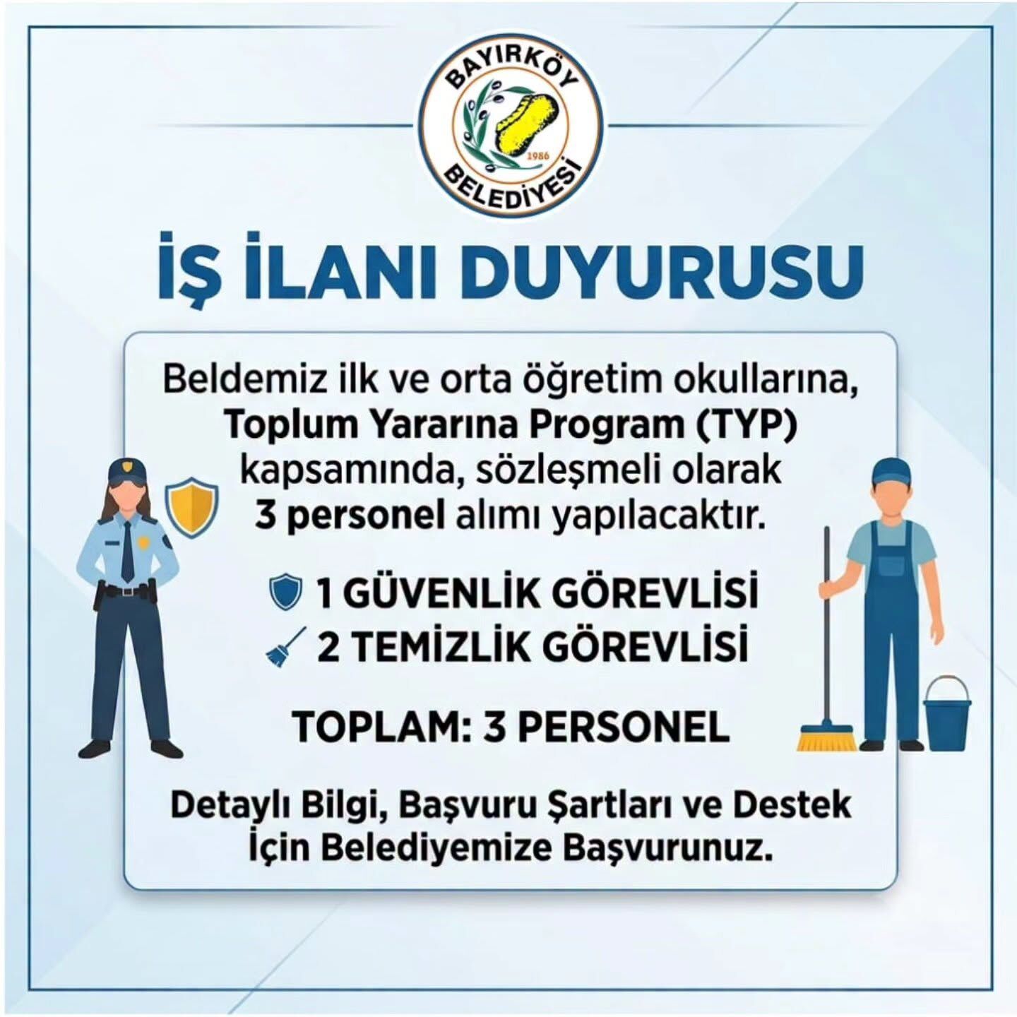 Bilecikte Okullara Typ Personeli Alınacak 18773