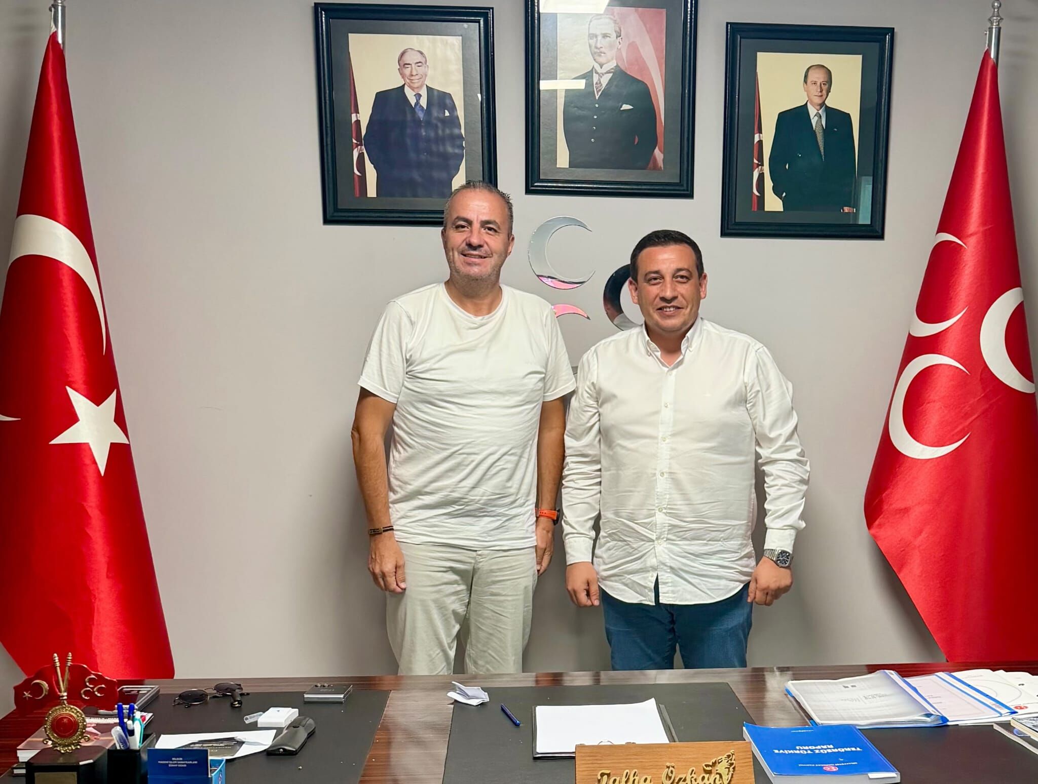 Gazeteci Elmas’tan Mhp İl Başkanı Özkan’a Ziyaret 19535