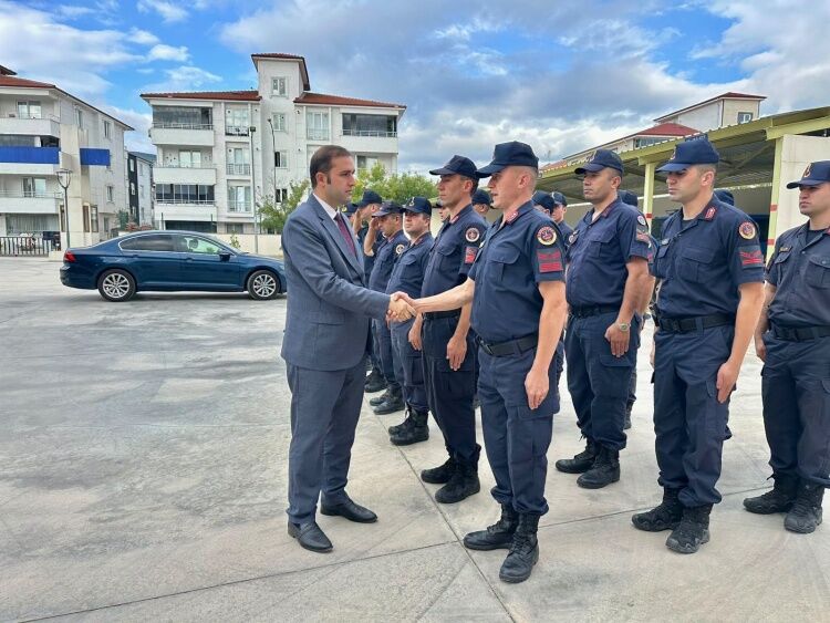 Kaymakam Yılmaz’dan Jandarma Komutanı Soy’a Tebrik Ziyareti 19314