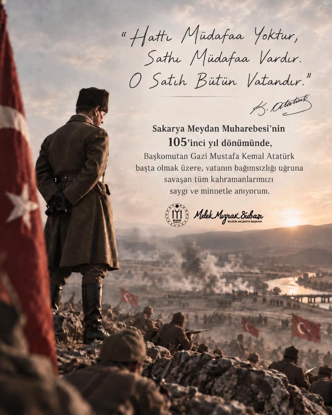 Subaşı’dan Sakarya Zaferi Mesajı “O Satıh Bütün Vatandır” 19213