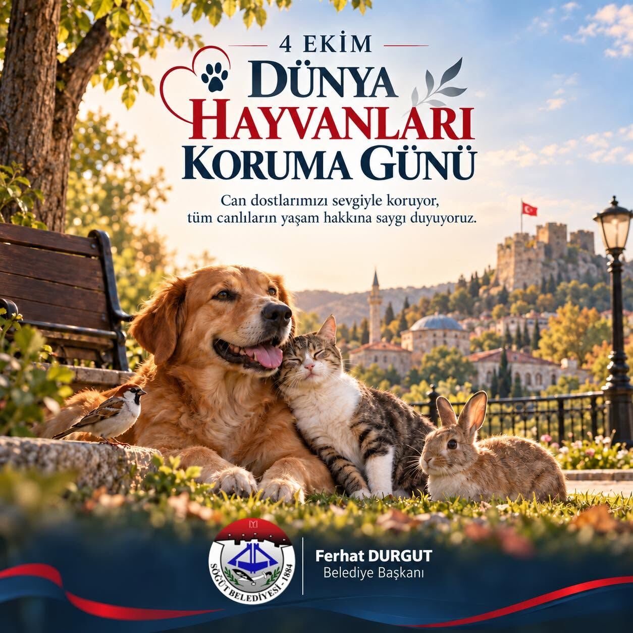 Başkan Durguttan Dünya Hayvanları Koruma Günü Mesajı 20020