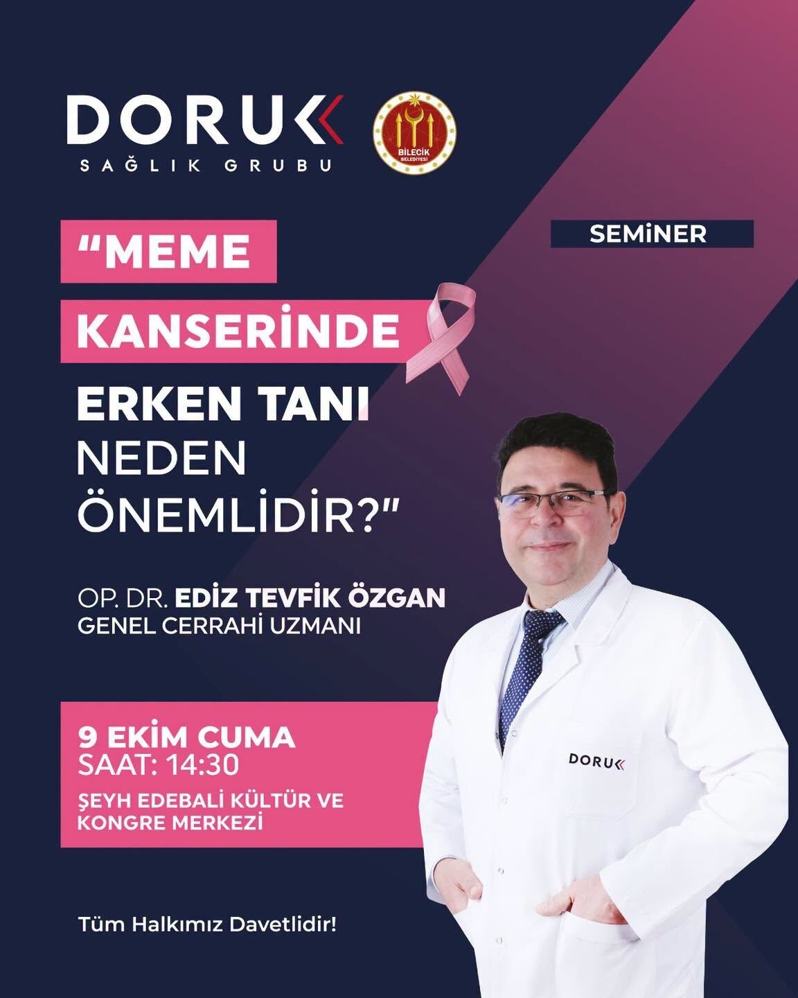 Bilecik Belediyesi’nden Meme Kanserinde Erken Tanı Semineri 20136