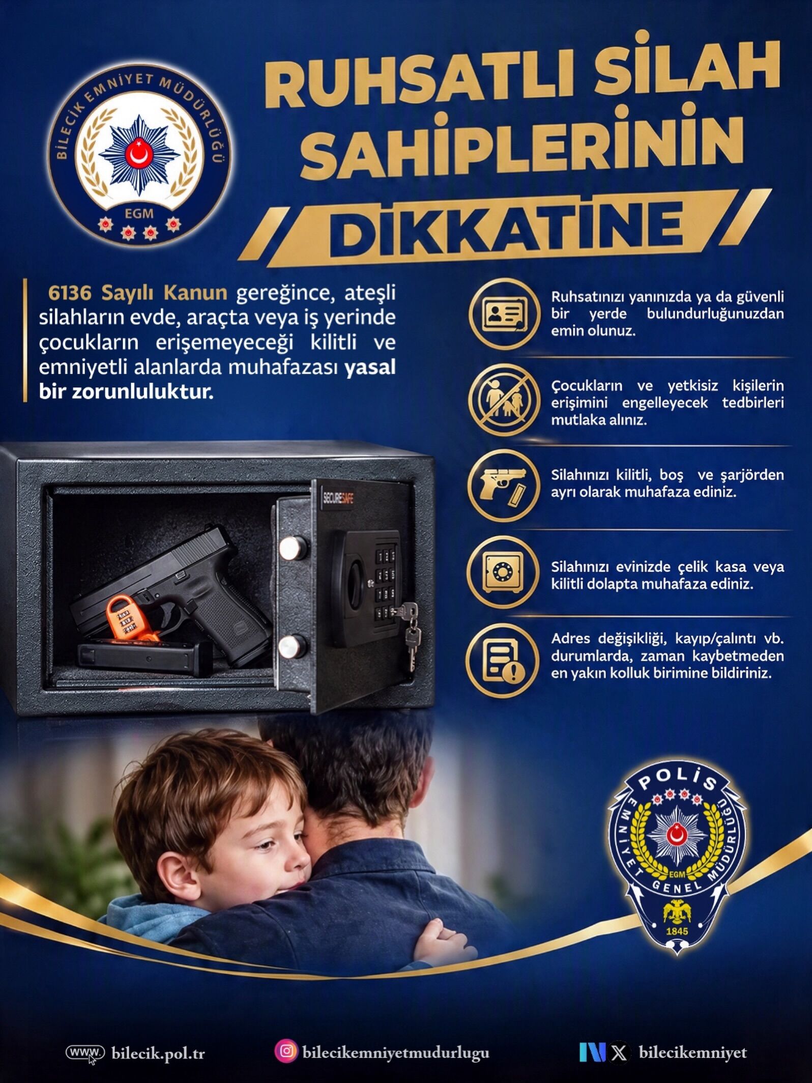 Bilecik Emniyetinden Silah Güvenliği Uyarısı 20080