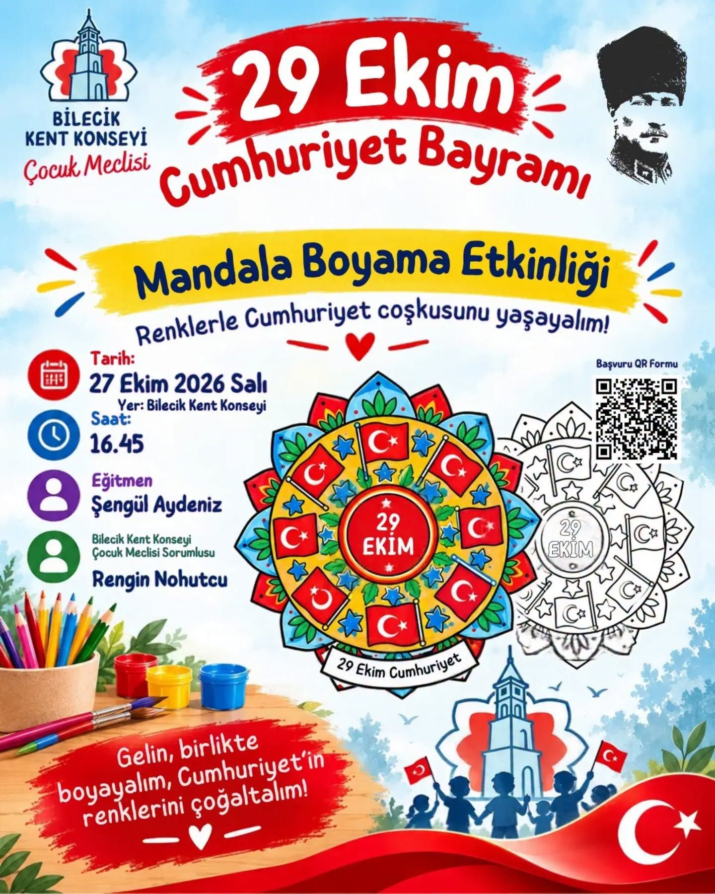 Bilecik’te Çocuklar Cumhuriyet Coşkusunu Renklerle Buluşturacak 20688