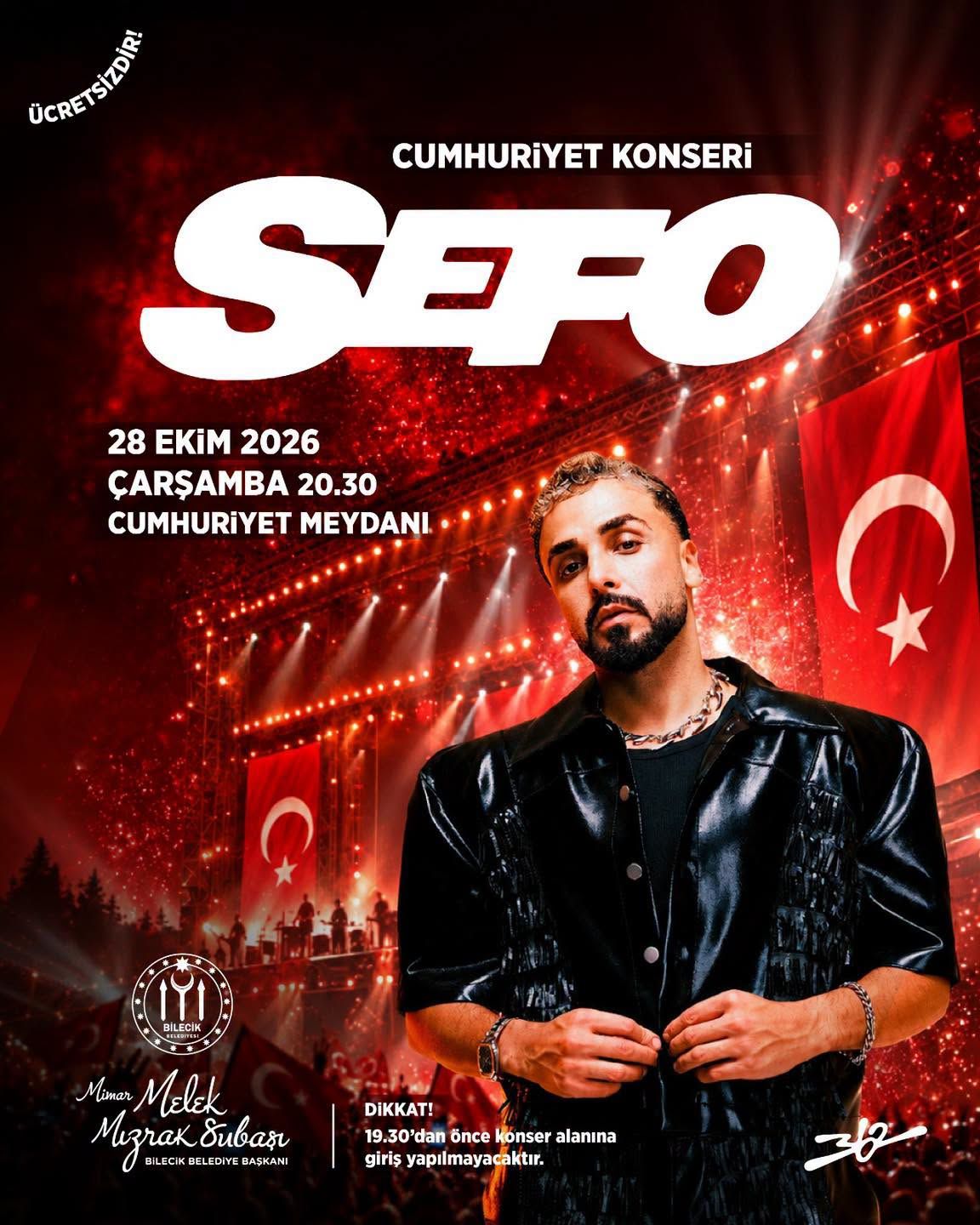 Bilecik’te Cumhuriyet Bayramı Coşkusu Sefo Konseriyle Yaşanacak 20681