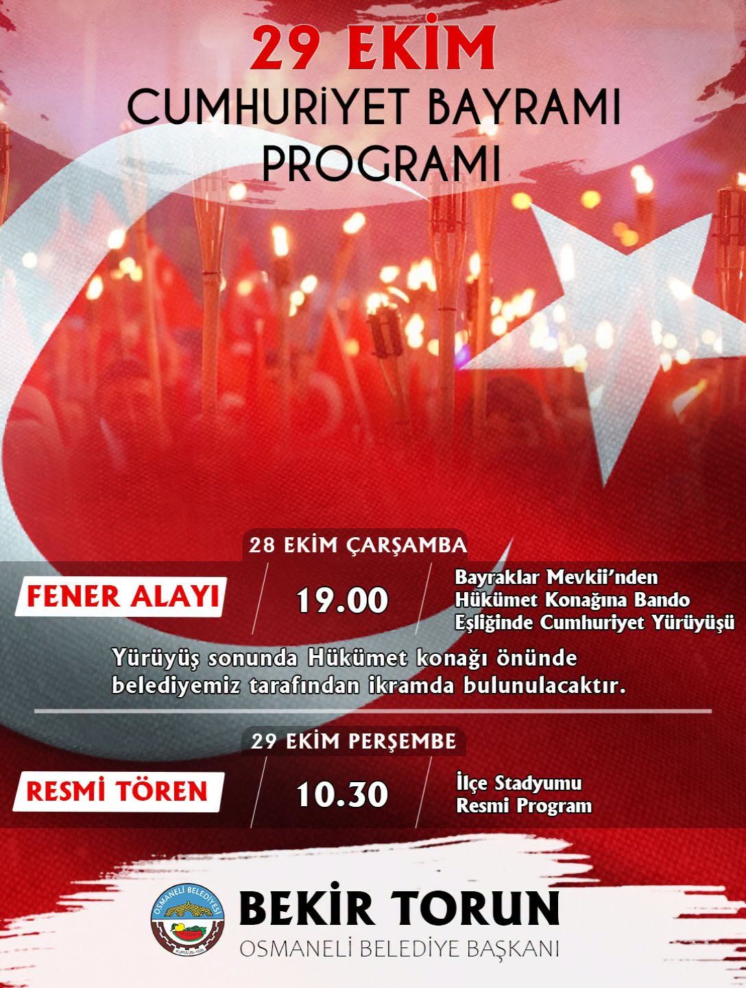 Osmaneli’nde Cumhuriyet Coşkusu Fener Alayıyla Yaşanacak 20885