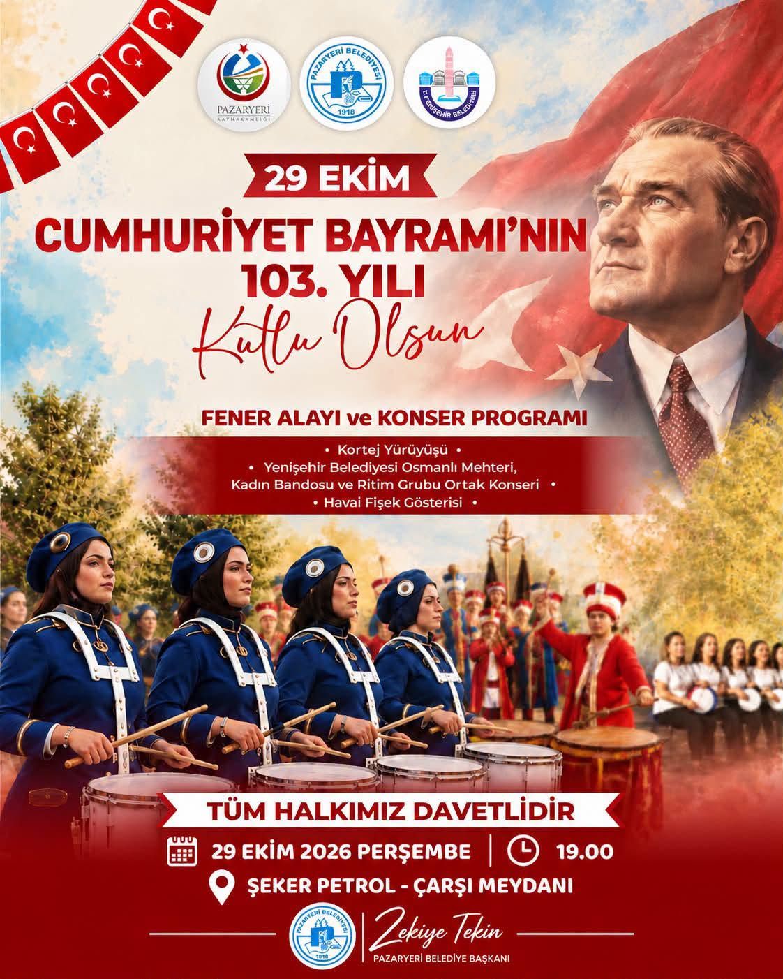Pazaryeri’nde Cumhuriyet Coşkusu Meydanlara Taşınacak 20921