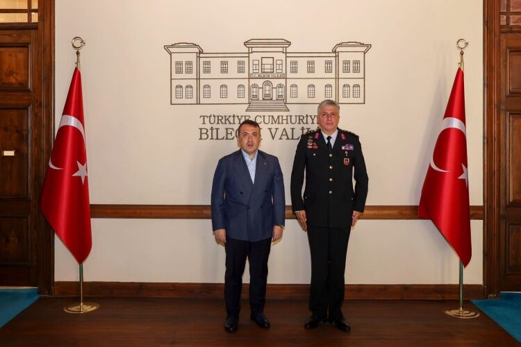 Vali Sözer, Söğüt Jandarma Komutanı Bakırhan’ı kabul etti